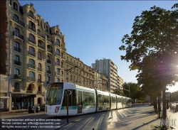 Viennaslide-05393290 Paris, moderne Straßenbahnlinie T3, Porte de Vincennes // Paris, modern Tramway Line T3, Porte de Vincennes
