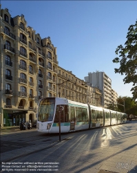 Viennaslide-05393291 Paris, moderne Straßenbahnlinie T3, Porte de Vincennes // Paris, modern Tramway Line T3, Porte de Vincennes