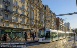 Viennaslide-05393292 Paris, moderne Straßenbahnlinie T3, Porte de Vincennes // Paris, modern Tramway Line T3, Porte de Vincennes