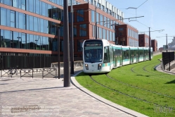 Viennaslide-05393643 Paris, moderne Tramway Linie T3bis, Grands Moulins