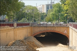 Viennaslide-05393905 Paris, moderne Straßenbahnlinie T3, Bd des Marechaux, Autounterführung wird zugeschüttet // Paris, modern Tramway Line T3, Bd des Marechaux