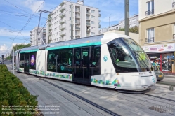 Viennaslide-05395110 Paris, Tramway, Spurbus Linie T5, Marché Saint Denis