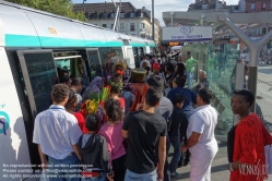 Viennaslide-05395114 Paris, Tramway, Spurbus Linie T5, Marché Saint Denis