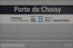 Viennaslide-05399104 Paris, moderne Straßenbahn Porte de Choisy-Orly, Linie T9 // Paris, modern Tramway Porte de Choisy-Orly, Line T9