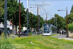 Viennaslide-05399150 Paris, moderne Straßenbahn Porte de Choisy-Orly, Linie T9 // Paris, modern Tramway Porte de Choisy-Orly, Line T9