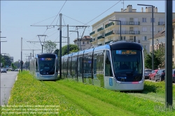 Viennaslide-05399153 Paris, moderne Straßenbahn Porte de Choisy-Orly, Linie T9 // Paris, modern Tramway Porte de Choisy-Orly, Line T9