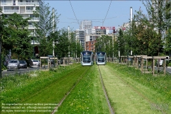 Viennaslide-05399157 Paris, moderne Straßenbahn Porte de Choisy-Orly, Linie T9 // Paris, modern Tramway Porte de Choisy-Orly, Line T9