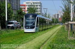 Viennaslide-05399158 Paris, moderne Straßenbahn Porte de Choisy-Orly, Linie T9 // Paris, modern Tramway Porte de Choisy-Orly, Line T9