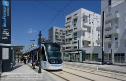 Viennaslide-05399161 Paris, moderne Straßenbahn Porte de Choisy-Orly, Linie T9 // Paris, modern Tramway Porte de Choisy-Orly, Line T9