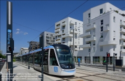 Viennaslide-05399162 Paris, moderne Straßenbahn Porte de Choisy-Orly, Linie T9 // Paris, modern Tramway Porte de Choisy-Orly, Line T9