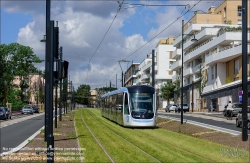 Viennaslide-05399904 Paris, moderne Straßenbahn T10, Cite Jardin // Paris, modern Tramway T10, Cite Jardin