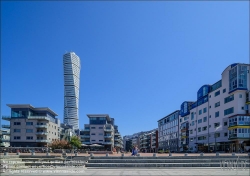 Viennaslide-06192101 Malmö, Stadtentwicklungsgebiet Västra Hamnen, Turning Tower von Santiago Calatrava // Malmö, Västra Hamnen Development Area, Turning Tower by Santiago Calatrava