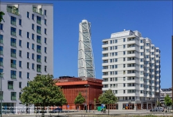 Viennaslide-06192140 Malmö, Stadtentwicklungsgebiet Västra Hamnen, Turning Tower von Santiago Calatrava // Malmö, Västra Hamnen Development Area, Turning Tower by Santiago Calatrava