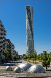 Viennaslide-06192179 Malmö, Stadtentwicklungsgebiet Västra Hamnen, Turning Tower von Santiago Calatrava // Malmö, Västra Hamnen Development Area, Turning Tower by Santiago Calatrava