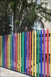 Viennaslide-06210065 Kopenhagen, bunter Zaun // Copenhagen, colorful fence