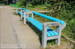 Viennaslide-06214929 Kopenhagen, Superkilen Park, Bank aus Ljubljana // Copenhagen, Superkilen Park, Bench from Ljubljana