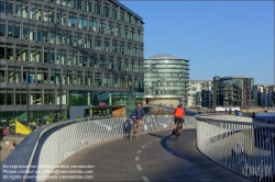Viennaslide-06222027 Kopenhagen, Stadtentwicklungsgebiet Südhafen, Fahrradbrücke Bicycle Snake // Copenhagen, South Harbour Development Area, Bicycle Snake Bridge