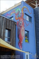 Viennaslide-06300018 Berlin, bunt bemalte Fassade // Berlin, colourfully painted facade