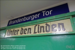 Viennaslide-06391008 Berlin, S-Bahn Brandenburger Tor - Unter den Linden