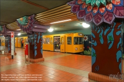 Viennaslide-06392057 Berlin, U-Bahn, U7 Paulsternstraße, Stationsgestaltung von Rainer G. Rümmler // Berlin, Underground, U7 Paulsternstraße, Design by Rainer G. Rümmler