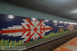 Viennaslide-06392063 Berlin, U-Bahn, U7 Paulsternstraße, Stationsgestaltung von Rainer G. Rümmler // Berlin, Underground, U7 Paulsternstraße, Design by Rainer G. Rümmler
