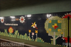 Viennaslide-06392064 Berlin, U-Bahn, U7 Paulsternstraße, Stationsgestaltung von Rainer G. Rümmler // Berlin, Underground, U7 Paulsternstraße, Design by Rainer G. Rümmler