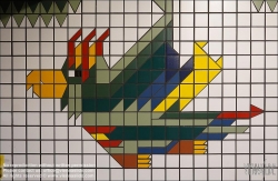 Viennaslide-06392091 Berlin, U-Bahn, U8 Franz-Neumann-Platz, Stationsgestaltung von Rainer G. Rümmler // Berlin, Underground, U8 Franz-Neumann-Platz, Design by Rainer G. Rümmler