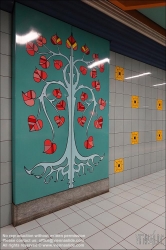 Viennaslide-06392107 Berlin, U-Bahn, Lindauer Allee, U8 Stationsgestaltung von Rainer G. Rümmler // Berlin, Underground, Lindauer Allee, U8 Design by Rainer G. Rümmler