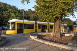 Viennaslide-06399301 Strausberger Eisenbahn - als Linie 89 verbindet die Straßenbahn das Stadtzentrum von Strausberg mit dem peripher gelegenen Bahnhof Strausberg an der Preußischen Ostbahn.