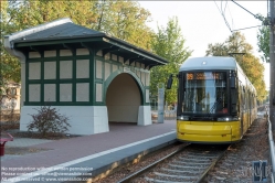 Viennaslide-06399307 Strausberger Eisenbahn - als Linie 89 verbindet die Straßenbahn das Stadtzentrum von Strausberg mit dem peripher gelegenen Bahnhof Strausberg an der Preußischen Ostbahn.