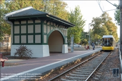 Viennaslide-06400305 Straßenbahn Strausberg bei Berlin, historische Wartehalle Landhausstraße