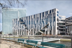 Viennaslide-06447103f Düsseldorf, Kö-Bogen, Bauten von Daniel Liebeskind, dahinter Dreischeibenhaus (Thyssen-Hochhaus)