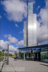 Viennaslide-06447115 Deutschland, Nordrhein-Westfalen, Düsseldorf,  Gustaf-Gründgens-Platz, Hochhaus 'Dreischeibenhaus' // Germany, Nordrhein-Westfalen, Dusseldorf,  Gustaf-Gründgens-Platz, Skyscraper 'Dreischeibenhaus'