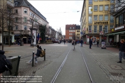 Viennaslide-06449998 Düsseldorf, ehemalige Straßenbahnstrecke durch die Fußgängerzone