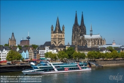 Viennaslide-06451006 Köln, Dom und Kirche Groß St Martin - Cologne, Dome and Gross St Martin Church