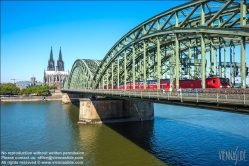 Viennaslide-06451804 Köln, Hohenzollernbrücke über den Rhein und Kölner Dom