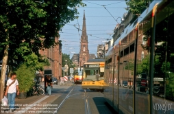 Viennaslide-06476946 Karlsruhe, Stadtbahn in der Kaiserstraße