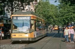 Viennaslide-06476947 Karlsruhe, Stadtbahn in der Kaiserstraße