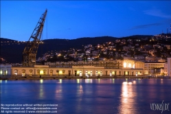 Viennaslide-06621828 Triest, Blick auf den Hafen von Molo Audace