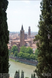 Viennaslide-06625009 Verona, am Fluss Etsch, Campanile di Santa Anastasia