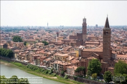 Viennaslide-06625012 Verona, am Fluss Etsch, Campanile di Santa Anastasia