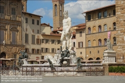 Viennaslide-06641414 Florenz, Piazza della Signoria, Neptunbrunnen // Florence, Piazza della Signoria, Fontana del Nettuno
