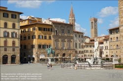 Viennaslide-06641416 Florenz, Piazza della Signoria, Neptunbrunnen // Florence, Piazza della Signoria, Fontana del Nettuno