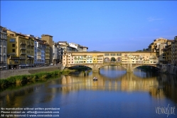 Viennaslide-06641802 Der Ponte Vecchio ist die älteste Brücke über den Arno in der italienischen Stadt Florenz. Das Bauwerk gilt als eine der ältesten Segmentbogenbrücken der Welt.