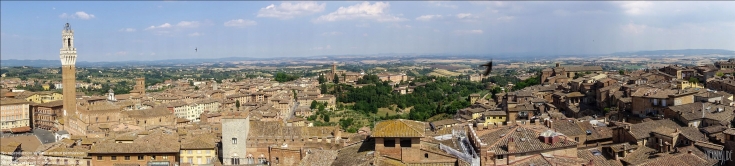 Viennaslide-06642002 Siena, Panorama vom Duomo Nuovo