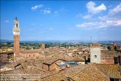 Viennaslide-06642402 Siena, Panorama vom Duomo Nuovo mit Palazzo Pubblico und Torre del Mangia - Siena, Panorama from Duomo Nuovo with Palazzo Pubblico and Torre del Mangia