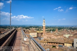 Viennaslide-06642403 Siena, Panorama vom Duomo Nuovo mit Palazzo Pubblico und Torre del Mangia - Siena, Panorama from Duomo Nuovo with Palazzo Pubblico and Torre del Mangia