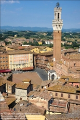 Viennaslide-06642405 Siena, Panorama vom Duomo Nuovo mit Palazzo Pubblico und Torre del Mangia - Siena, Panorama from Duomo Nuovo with Palazzo Pubblico and Torre del Mangia