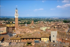 Viennaslide-06642406 Siena, Panorama vom Duomo Nuovo mit Palazzo Pubblico und Torre del Mangia - Siena, Panorama from Duomo Nuovo with Palazzo Pubblico and Torre del Mangia