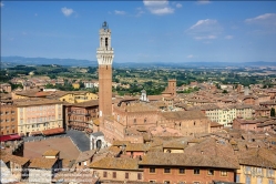 Viennaslide-06642409 Siena, Panorama vom Duomo Nuovo mit Palazzo Pubblico und Torre del Mangia - Siena, Panorama from Duomo Nuovo with Palazzo Pubblico and Torre del Mangia